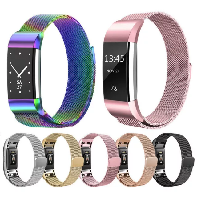 For Fitbit Charge 2 Watch Strap Wrist Band Stainless Steel Crystal Classic UK