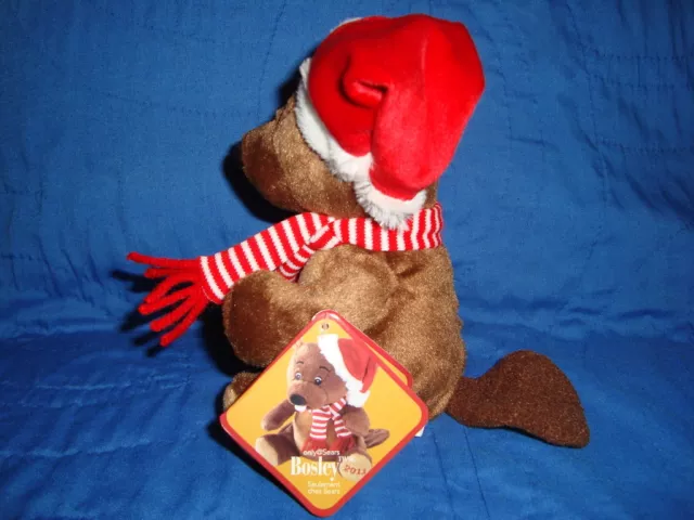 Sears Christmas Plush Beanbag Beaver BOSLEY 2011 6" W/Tags 2