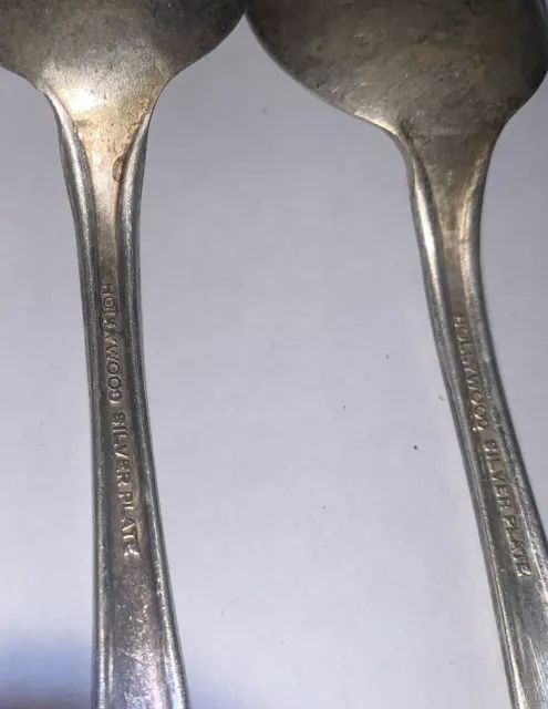 Lot Of 3 Vintage Antique Hollywood Silver Plate Tea Spoons 2