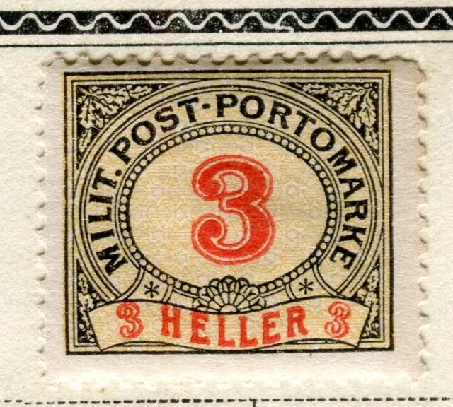 BOSNIA; 1904 early Postage Due issue fine Mint hinged 1h. value