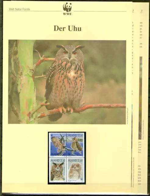 WWF 1996 Aland Der Uhu Mi.Nr. 109-12 **/MNH mit Beschreibung