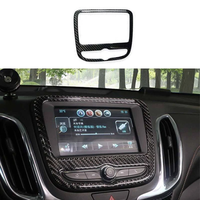 For Chevrolet Equinox 2018-23 Real Carbon Fiber Console Navigation Panel Trim 1X