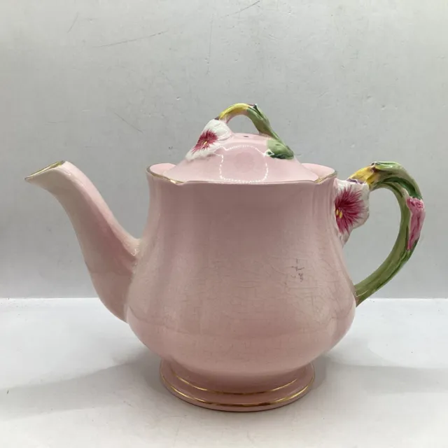 Royal Winton Grimwades Petunia Teapot Hand Painted England (H5) S#537