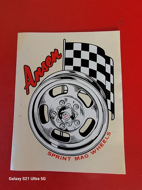 Original VINTAGE water Decal ANSEN SPRINT MAG  WHEEL  Drag Racing hot rod