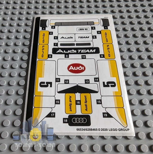 LEGO SPEED CHAMPIONS STICKER SHEET ONLY for Set 76897 1985 Audi Sport