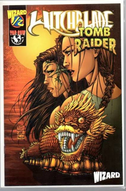Witchblade Tomb Raider 1/2   Wizard edition with COA / Turner cover Top Cow 1998