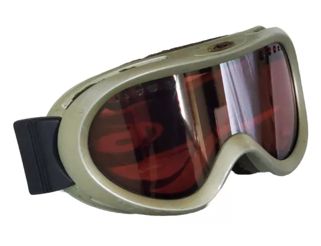 BOLLE Ski Snowboard Goggles Vintage 80's Adult Silver Frames Red Lens