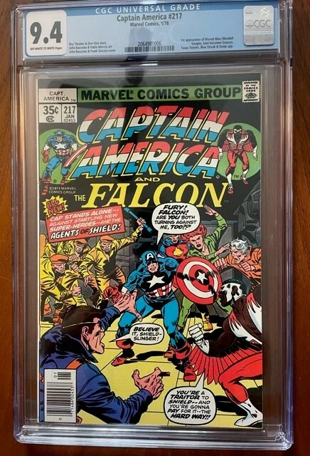 Captain America 217  CGC 9.4   1st Marvel Man/Quasar   **Quantum Bands -  MCU**