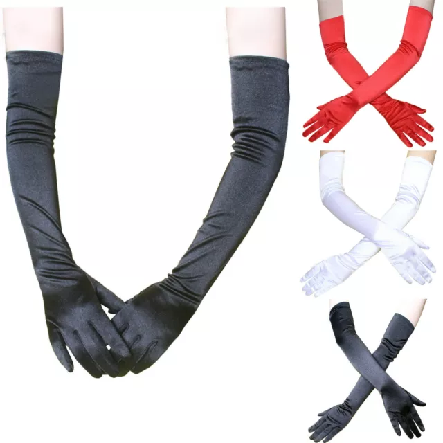 Long Opera Party Satin Gloves Bride Wedding Silks Valentine's Day Bridal Party