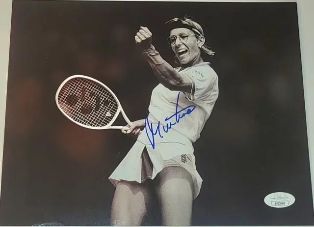 Martina Navratilova Signed 8x10 Tennis Legend Photo Autographed JSA COA