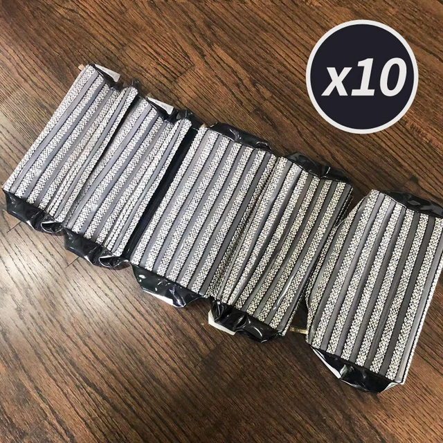 Lot of 50 Lancome black sheer striped mesh see through Cosmetic Makeup Bag New