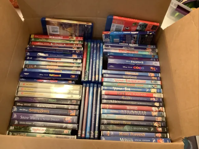 Disney Dvd lot of 60+ classic Disney movies Toy Story Frozen Dumbo Nemo Pixar