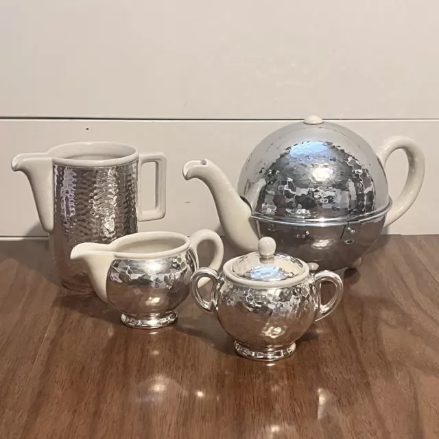 Pre War Art Deco German WMF Silver HUTSCHENREUTHER SELB Porcelain Coffee Tea Set