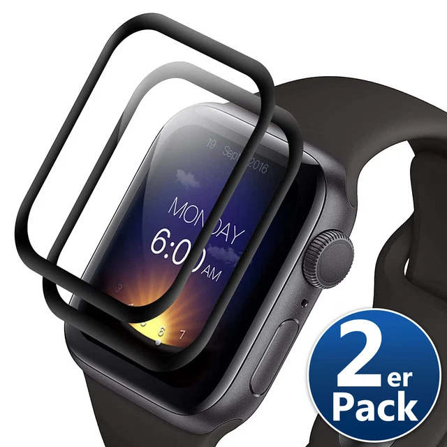 2x Displayschutz Apple Watch Series 1-8 Panzerfolie Acryl Glas 38 41 42 45 49 mm