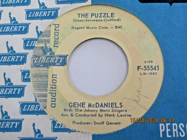 NORTHERN SOUL DEMO AUDITION-GENE McDANIELS-THE PUZZLE-LIBERTY CS