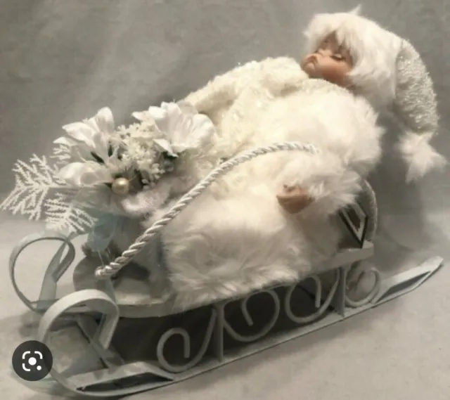 Heritage Signature Collection Sleigh Winter Baby Porcelain Doll