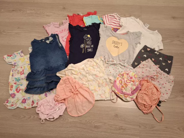 Paket *Sommer* Mädchen, Gr. 80-86/92, Shirts, Kleider, Hüte, Hosen - 17 Teile!