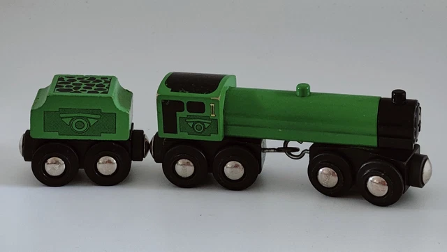Lot De 4 Locomotives Brio Avec Tender - Vintage 2001, Trains En Bois