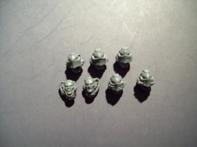 7 Space Marine Grey Knight Heads bits