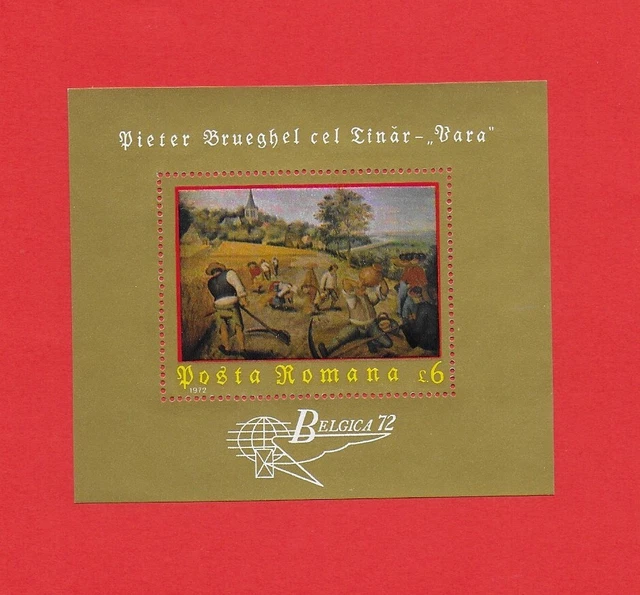 RUMÄNIEN 1972 - postfrisch** - MiNr. Block 96 - Gemälde "Sommer" Pieter Bruegel 