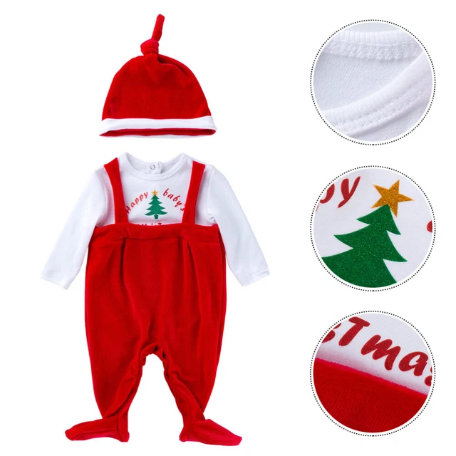 Abito natalizio neonato cotone bambino manica di Natale