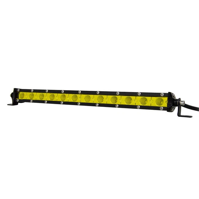Amber 12inch 60W Flood Slim Single Row Fog LED Work Light Bar Car SUV Truck -  q