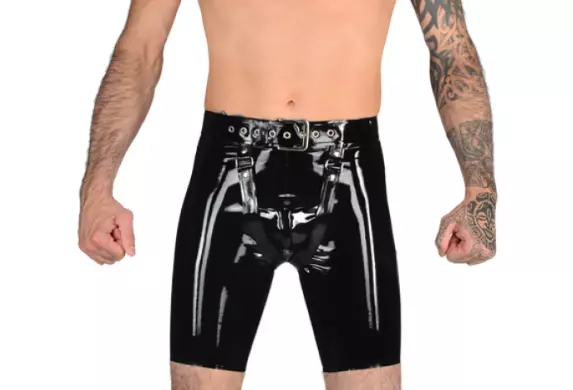 Abito intero gomma lattice moda sexy boxer uomo cosplay festa Halloween