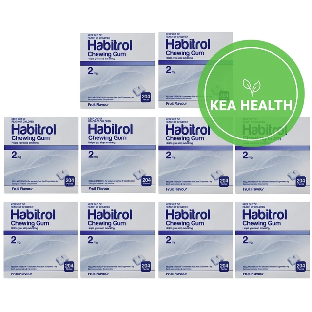 Habitrol Nicotine Gum 2mg FRUIT 2,040 piece 10 New BULK Box Size QUIT Smoking