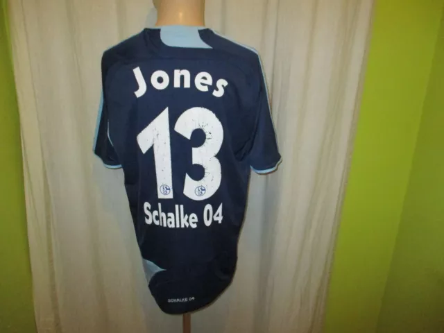 FC Schalke 04 Adidas Auswärts Trikot 2007/08 "GAZPROM" + Nr.13 Jones Gr.M