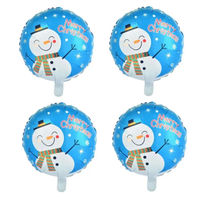 4 Stück 18-Zoll-Frohe-Weihnachten-Folienballon Schöne gedruckte Weihnachten
