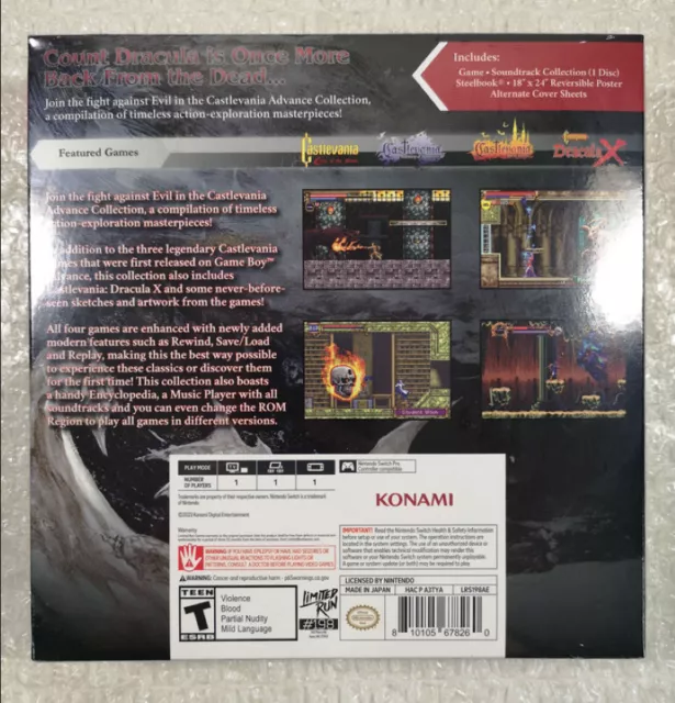 Castlevania Advance Collection - Advanced Edition Switch Usa New (Limited Run Ga 2