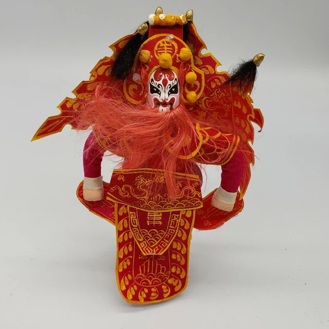 Chinese Beijing Opera Doll Mask Red Costume 6.5" (CC)