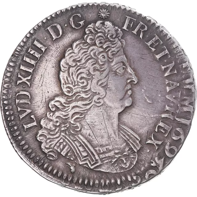 [#344193] Monnaie, France, Louis XIV, Ecu, 1702, Lyon, réformé, TTB+, Argent