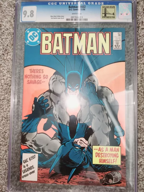 BATMAN 402 CGC 9.8 White Pages DC Comics 1986 Jim Starlin Cover