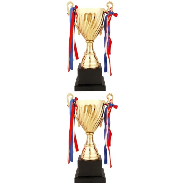 Set 2 Large Trophy Cup Award School Trophies Sports Playground Universal Match