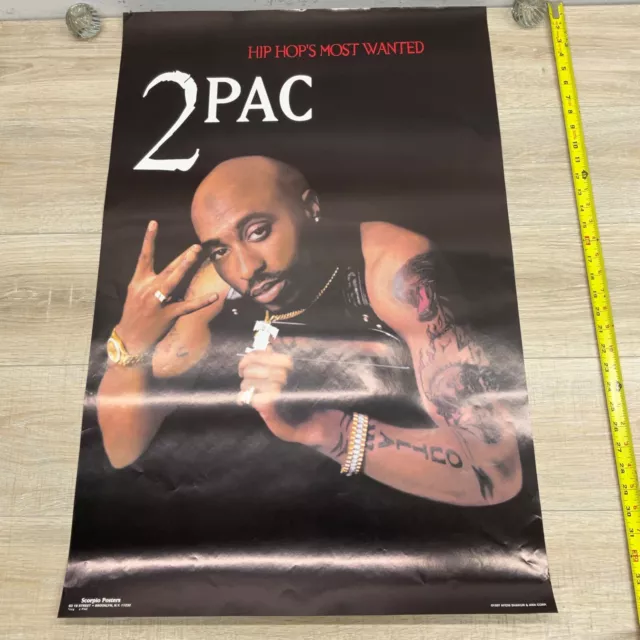 2Pac Shakur Poster - Hip Hop’s Most Wanted 1997 - 23x35” P45