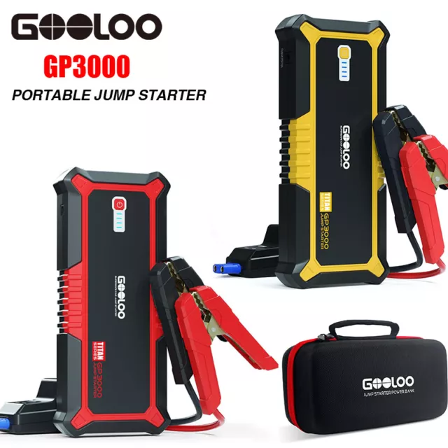 GOOLOO Jump Starter 3000A Portable 12 Volt Car battery High Booster Power Bank