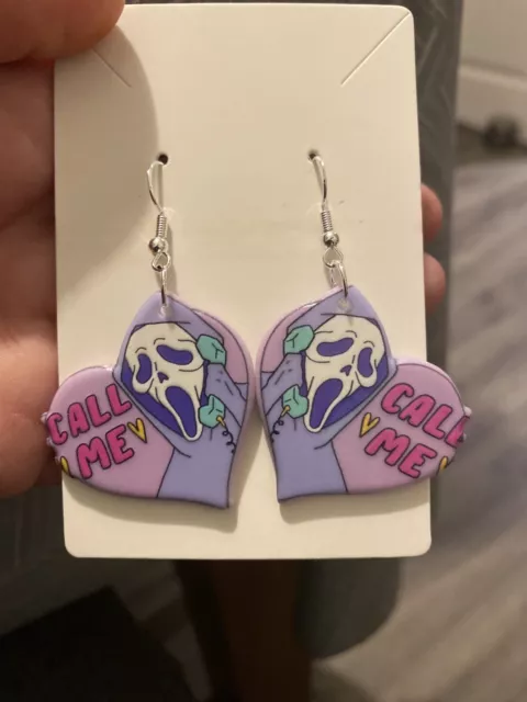 Ghostface Cute Scream Earrings Goth Alternative Fashion Horror 90s