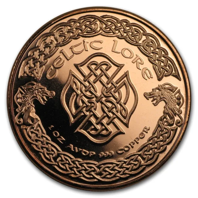 Celtic Lore Series | First of Five: Merlin | 1 oz .999 Fine Cu Copper Round 2