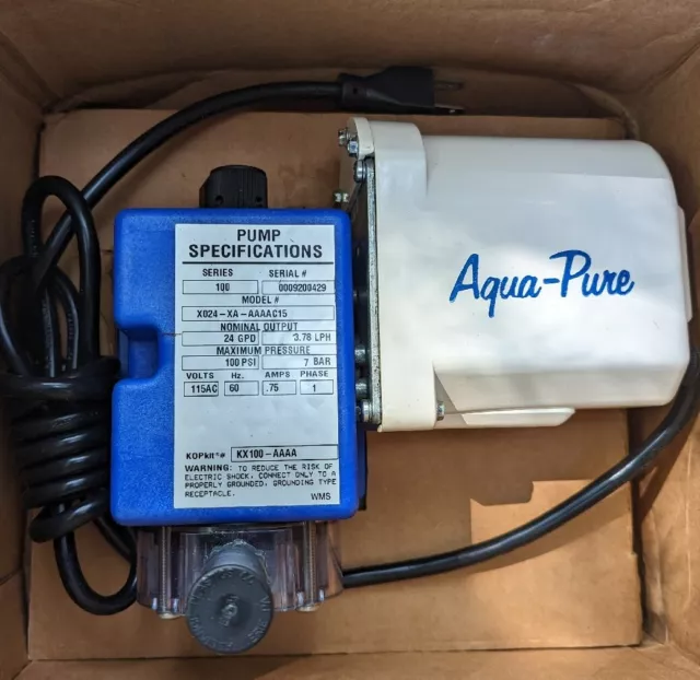 Metering Pump 24 GPD 100 Psi 115 Volts KOP Kit # KX100-AAAA Aqua Pure