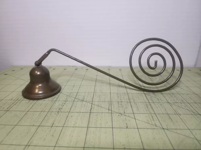 SNUFF Swirl Spiral Handle CANDLE SNUFFER 10 In Long