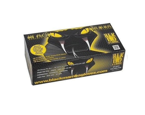 Gloves Nitrile Black BlackMamba - Size L - Box Of 100