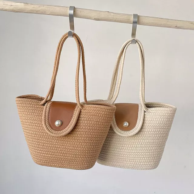 Women S Beach Straw Bag Large Capacity Woven Handbag Fashionable And Casual 2