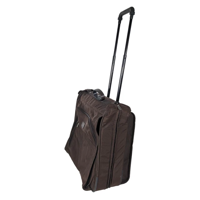Tumi Rolling Garment Bag Brown Ballistic Nylon Luggage USA Made 21" x 20" x 11"