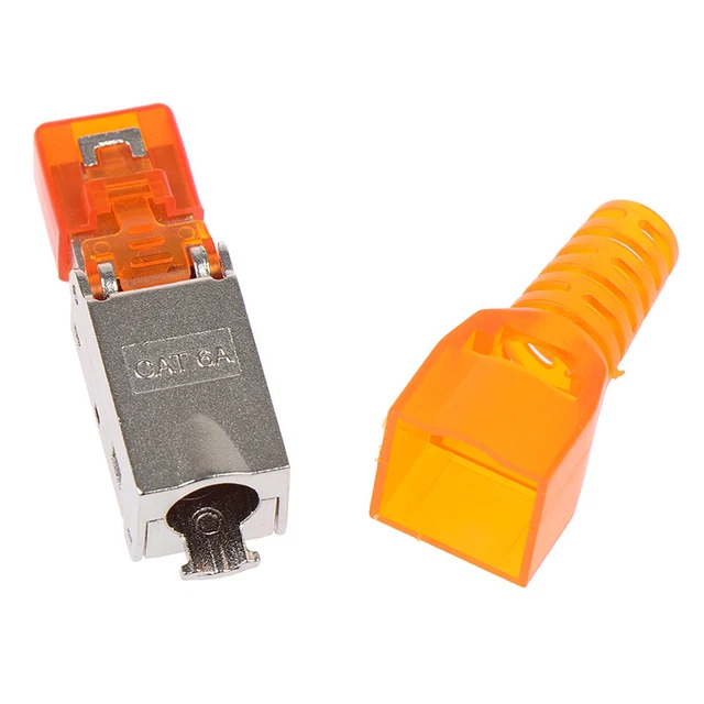 hb-digital 2 x RJ45 LAN Coupler CAT 6 Ethernet Network Connector Cable Extension for Network Cable, Patch Cable Adapter Up to 10 Gigabit Shielded Double Bus