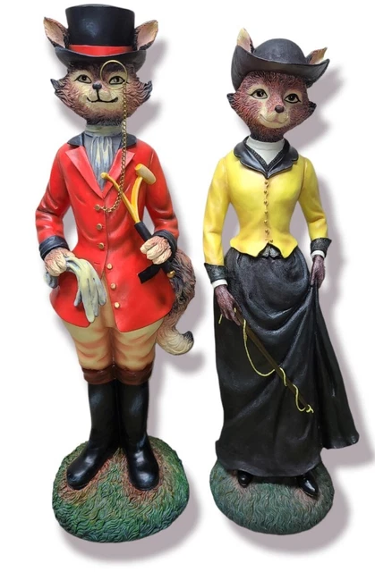 Winterthur Mr & Mrs Lord Fox Hunt 26” English Garden Library Statue Exclusive