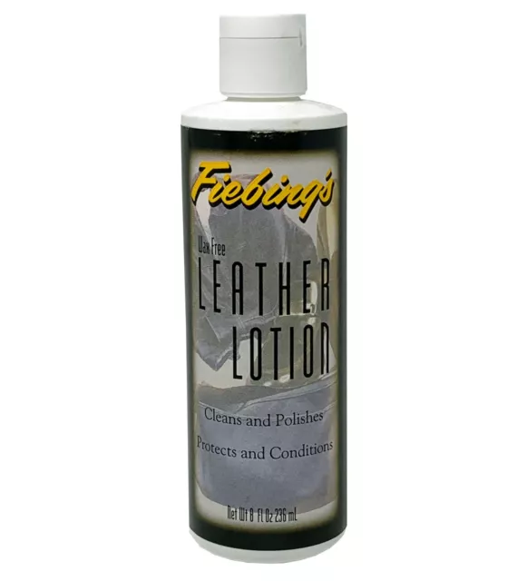 Fiebings Wax Free Leather Lotion 236ml Cleans Polishes Protects And Conditions