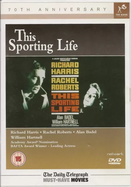 THIS SPORTING LIFE DVD BRITISH 60s FILM MOVIE RICHARD HARRIS RACHEL ROBERTS