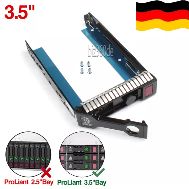 3.5" LFF Festplatten Rahmen HDD Tray Caddy Gen8 G8 DL360 DL380 für HP 651314-001