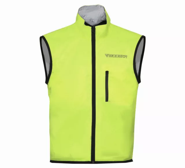 Gilet di avvertimento Modeka DOUBLE EYE gilet girevole moto per giorno e notte taglia XL